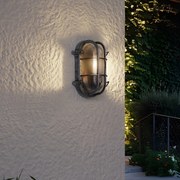 Candeeiro de Parede Exterior Prateado Oval IP44 - Noutica