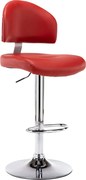 vidaXL Banco de bar couro artificial vermelho tinto