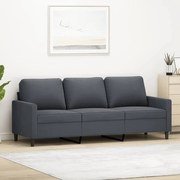 vidaXL Sofá de 3 lugares 180 cm veludo cinza-escuro