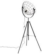 Candeeiro de pé industrial tripé preto 50 cm ajustável - Hanze