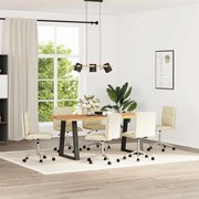 vidaXL Cadeiras de jantar 6 pcs couro artificial cor creme