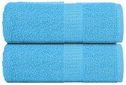 vidaXL Toalhas de rosto FROGN 2 peças Turquesa 30x30 cm 360 g/m²