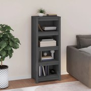 vidaXL Estante 50x35x125,5 cm madeira de pinho maciça cinza