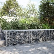 vidaXL Cesto gabião com cobertura 200x100x50 cm ferro galvanizado