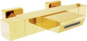 Mexen Cube torneira termostática de banheira, dourada - 77360-50