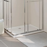 vidaXL Base de chuveiro retangular 80x110 cm ABS branco