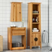 vidaXL 2 pcs conjunto móveis p/ casa de banho madeira de pinho maciça