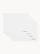 Individuais de linho bordados Alari, conjunto de 4