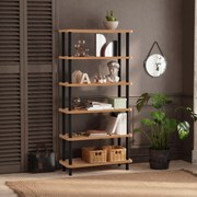 Estante Gala – Preto Pinheiro Atlântico – 80 cm x 168,5 cm x 28 cm