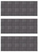 vidaXL Ladrilhos de terraço 30 pcs 30x30 cm acácia maciça cinzento