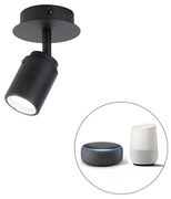 LED Foco de banheiro inteligente preto IP44 com Wi-Fi GU10 - Ducha Moderno