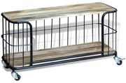 vidaXL Armário TV madeira de mangueira sólida 100x40x45 cm