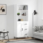 vidaXL Armário alto 69,5x34x180 cm derivados de madeira branco