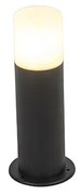 Candeeiro de pé de exterior preto com cúpula opala branca 30 cm IP44 - Odense Moderno