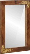 vidaXL Espelho de banheiro com espelho Marrom mel 70 x 50 x 2,5 cm