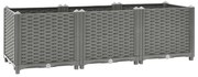 vidaXL Canteiro elevado 120x40x38 cm polipropileno