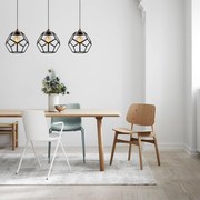 Chandelier Degirmen – Preto e Bronze – 96 x 26 cm