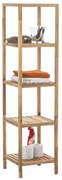 Estante de casa de banho Wiki com 5 prateleiras 36 x 36 x 145 cm Cor Nogueira