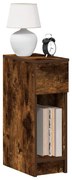 vidaXL Mesas de cabeceira com gaveta 2 pcs 20x36x60 cm carvalho fumado