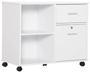 Vinsetto Armário para Impressora Móvel Auxiliar de Escritório com Roda