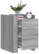 vidaXL Mesa cabeceira 45x50x65 cm derivados de madeira cinzento sonoma