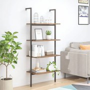 vidaXL Unidade 4 prateleiras 64x35x152,5 cm castanho-escuro e preto