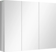 kleankin Espelho-armário, Armário de Banheiro, 3 Portas Espelhadas, 5 Prateleiras Internas, Aço Inoxidável, Cor: Prata, 70 x 12 x 55 cm | Aosom Portugal