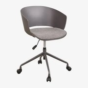 Cadeira De Escritório Com Rodas Morgana Cinza Antracite - Sklum