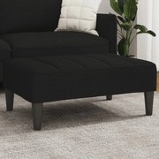 Apoio de pés 77x55x31 cm tecido preto