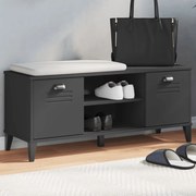 vidaXL Sapateira VIKEN 106x35x45 cm derivados de madeira preto