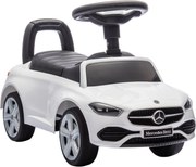 AIYAPLAY Mercedes-Benz C-Class Carro de empurrar com buzina, sons de motor, compartimento, para crianças 18-36 meses, Branco | Aosom Portugal