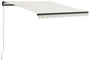 vidaXL Toldo retrátil manual 300x250 cm cor creme