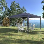 Tenda de Jardim Tenda de Exterior com Tubos de Aço e Cobertura de PE para Eventos Campismo Festas 293x293x252 cm Azul