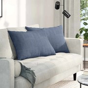 vidaXL Travesseiros de Sofá 2 pcs Azul 70 x 50 cm