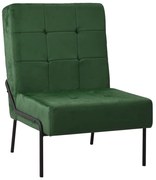 vidaXL Cadeira de descanso 65x79x87 cm veludo verde-escuro