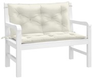 vidaXL Almofadões banco jardim 2pcs 100x50x7cm mesclado tecido creme