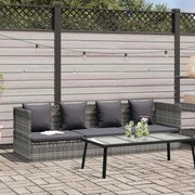 vidaXL Espreguiçadeira de jardim 200x60 cm vime PE cinzento