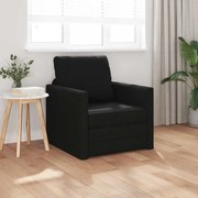 vidaXL Sofá Cama 2-em-1 Preto 74x77x81 cm Tecido