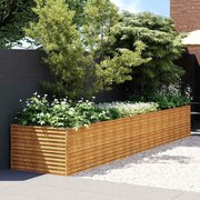 vidaXL Canteiro elevado de jardim 479x100x69 cm aço corten