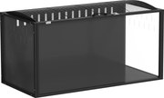 PawHut Gaiola Grande para Hamster 105x51x53 cm com Tampa Ventilada Rebatível Estrutura de Aço e Painéis Transparentes Preto | Aosom Portugal