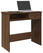 vidaXL Secretária 80x40x75 cm derivados de madeira carvalho castanho