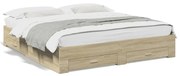 vidaXL Estrutura de cama c/ gavetas derivados madeira carvalho sonoma