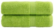 vidaXL Toalhas banho premium SOLUND 2pcs 70x140cm 600 gsm verde maça