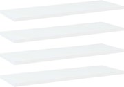 vidaXL Prateleiras para estante 4 pcs derivados de madeira branco