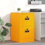 vidaXL Armário de Arquivo Amarelo Mostarda 44 x 50 x 106.5 cm