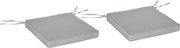 Outsunny Conjunto de 2 Almofadas para Cadeira/Poltrona de Jardim Almofadas de Assento com Capas Removíveis Acolchoamento 5 cm Poliéster Cinza claro | Aosom Portugal