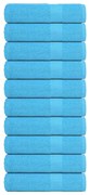 vidaXL Toalhas de mãos FROGN 10 pcs 50x100 cm 360 g/m² turquesa