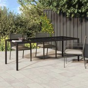 vidaXL Mesa de Jantar de Jardim Castanho 250x100x75 cm Rattan Poliéster