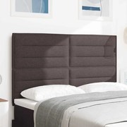 vidaXL Cabeceira Linhas Design Castanha 140 cm Tecido