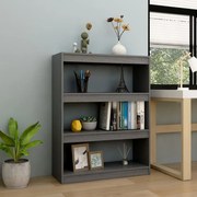 vidaXL Estante/divisória 100x30x103 cm madeira de pinho maciça cinza